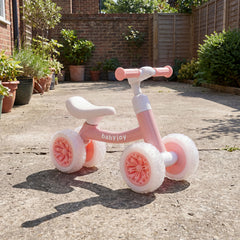 Baby Balance Bike No Pedal Toddler Balance Bike with Adjustable Handlebar and Seat-Pink