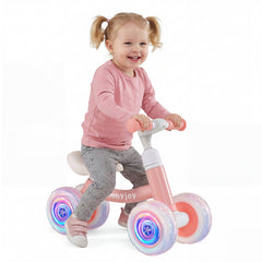 Baby Balance Bike No Pedal Toddler Balance Bike with Adjustable Handlebar and Seat-Pink
