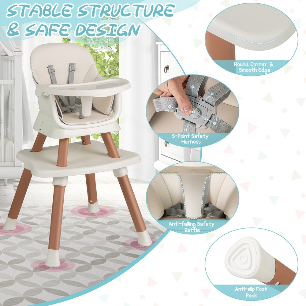 6-in-1 Baby High Chair in Natural
