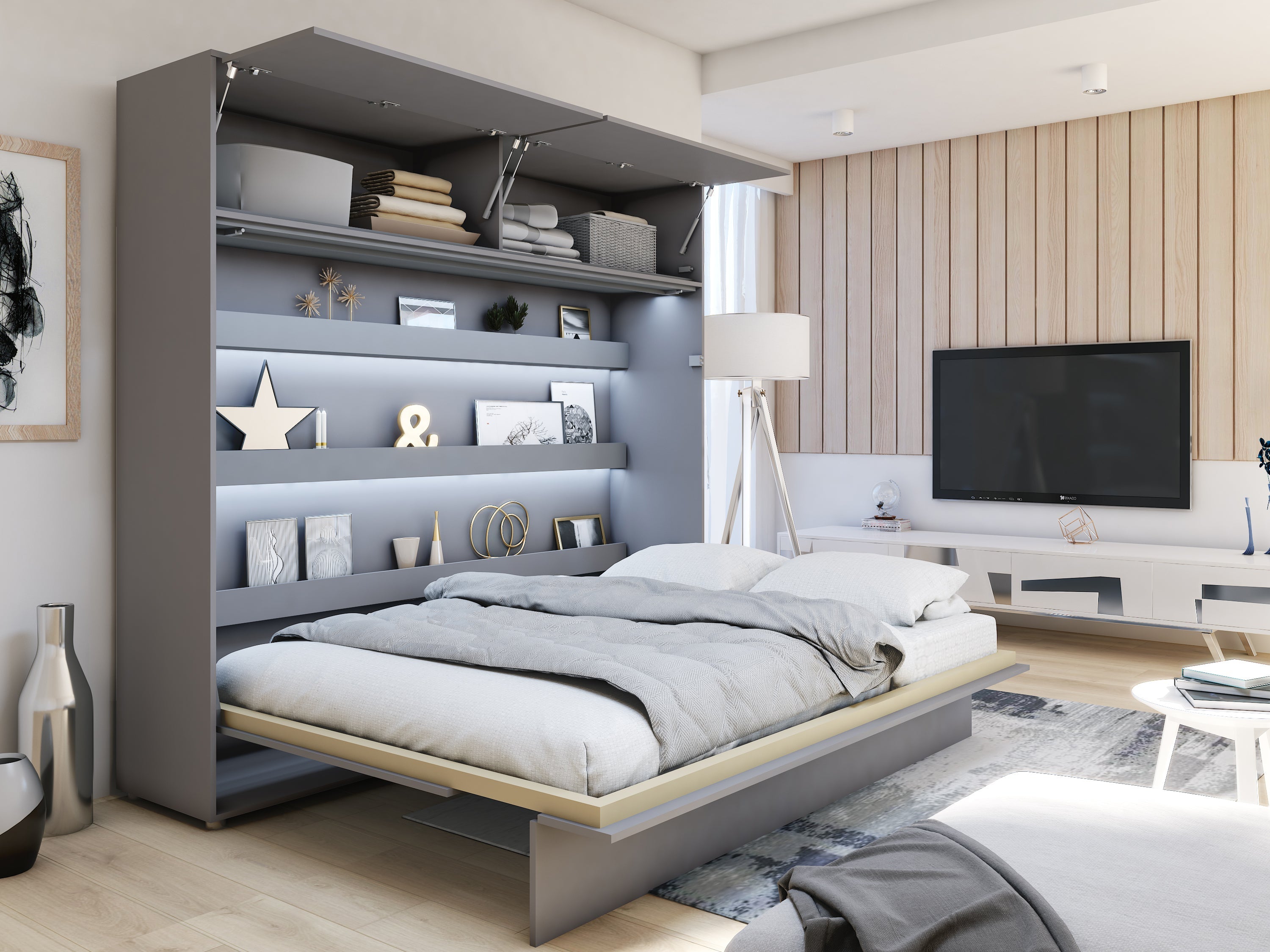 BC-15 Over Bed Unit for Horizontal Wall Bed Concept 160cm