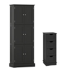 Bathroom Cabinet Set in Black