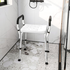 HOMCOM 57-69cm Aluminium Frame Bath Seat