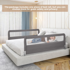 150CM Foldable Baby Bed Rail Guard in Grey, image 6