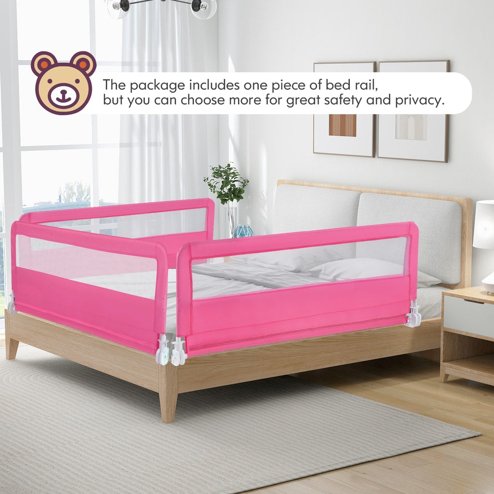 150CM Foldable Baby Bed Rail Guard in Pink