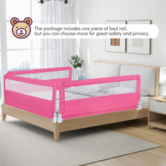 150CM Foldable Baby Bed Rail Guard in Pink