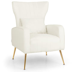 Bedroom Lounge Set with Velvet Accent Chair and Record Player Stand