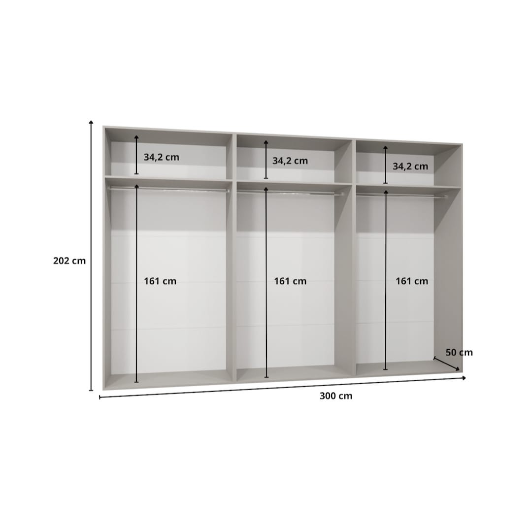 Blomvik II Hinged Door Wardrobe 300cm