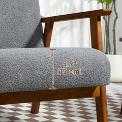 HOMCOM Armchair with Wide Seat in Grey, image 8