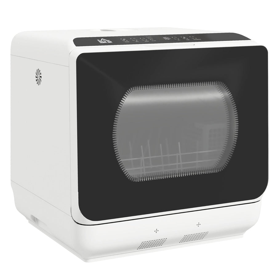 HOMCOM Six-Programme Countertop Dishwasher - White