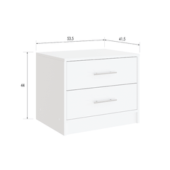 Bedside Table DUNHAM White