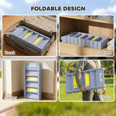 PawHut Dog Car Ramp with Anti-Slip Steps, 10-Steps Pet Stairs for Pets to Access Cars and High Beds, Grey