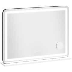 HOMCOM Vanity Mirror with Lights, Dimmable Makeup Mirror with Adjustable Colour Temperature, RGB Light, Bluetooth Speaker White