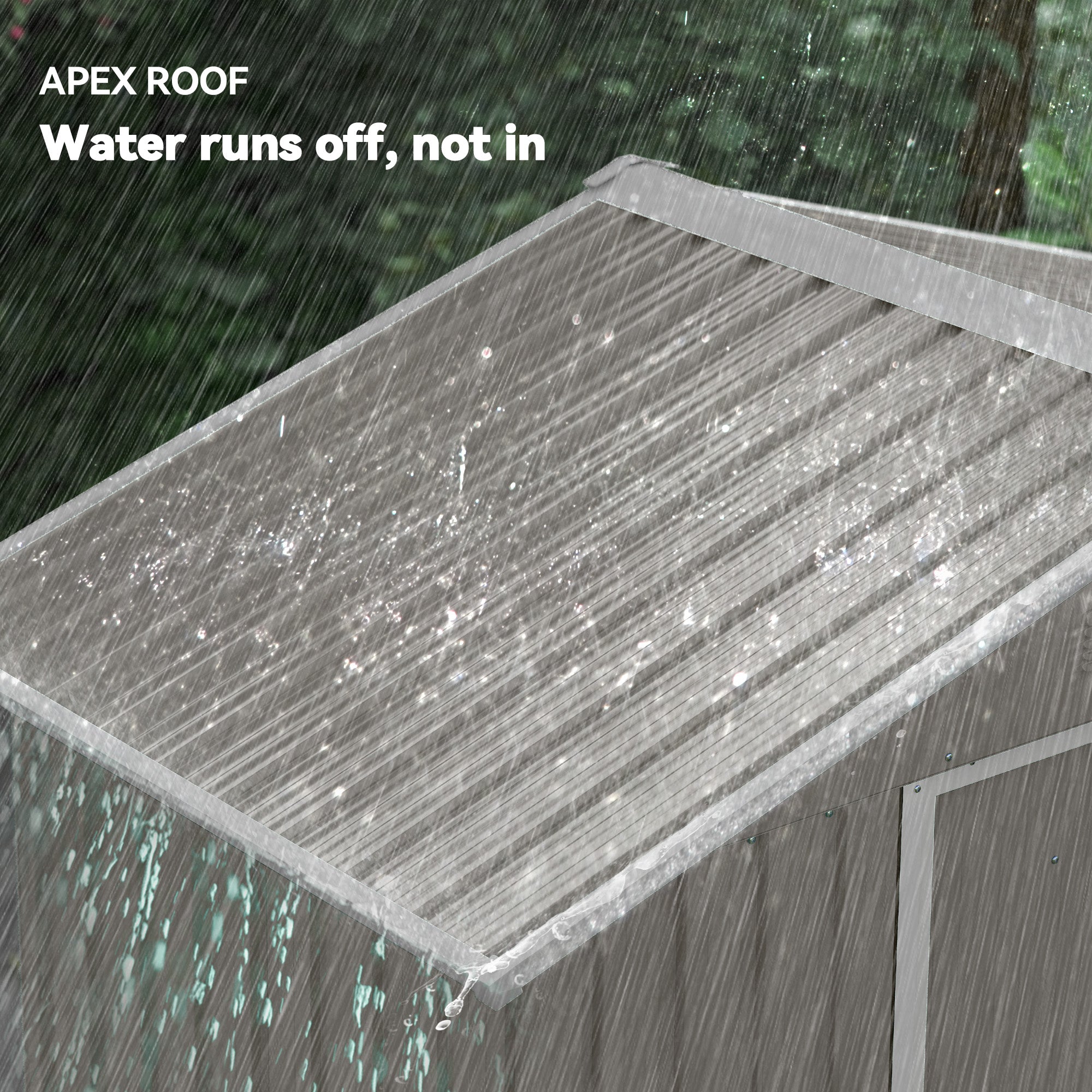 Outsunny 6.5ft x 3.5ft Metal Garden Storage Shed for Outdoor Tool Storage with Double Sliding Doors and 4 Vents, Grey