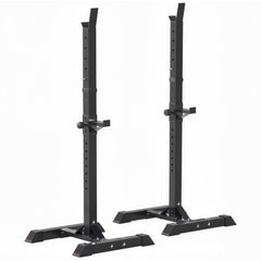 HOMCOM Adjustable Squat Rack, Weight Strength Training Bench Press Rack Weight Bench Supporter for Home Gym Exercise, Max Load 150kg, 124-154cm