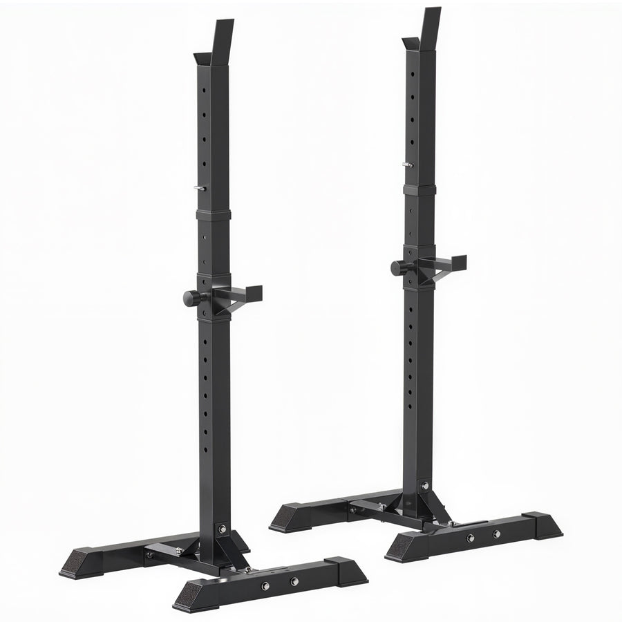 HOMCOM Adjustable Squat Rack, Weight Strength Training Bench Press Rack Weight Bench Supporter for Home Gym Exercise, Max Load 150kg, 124-154cm