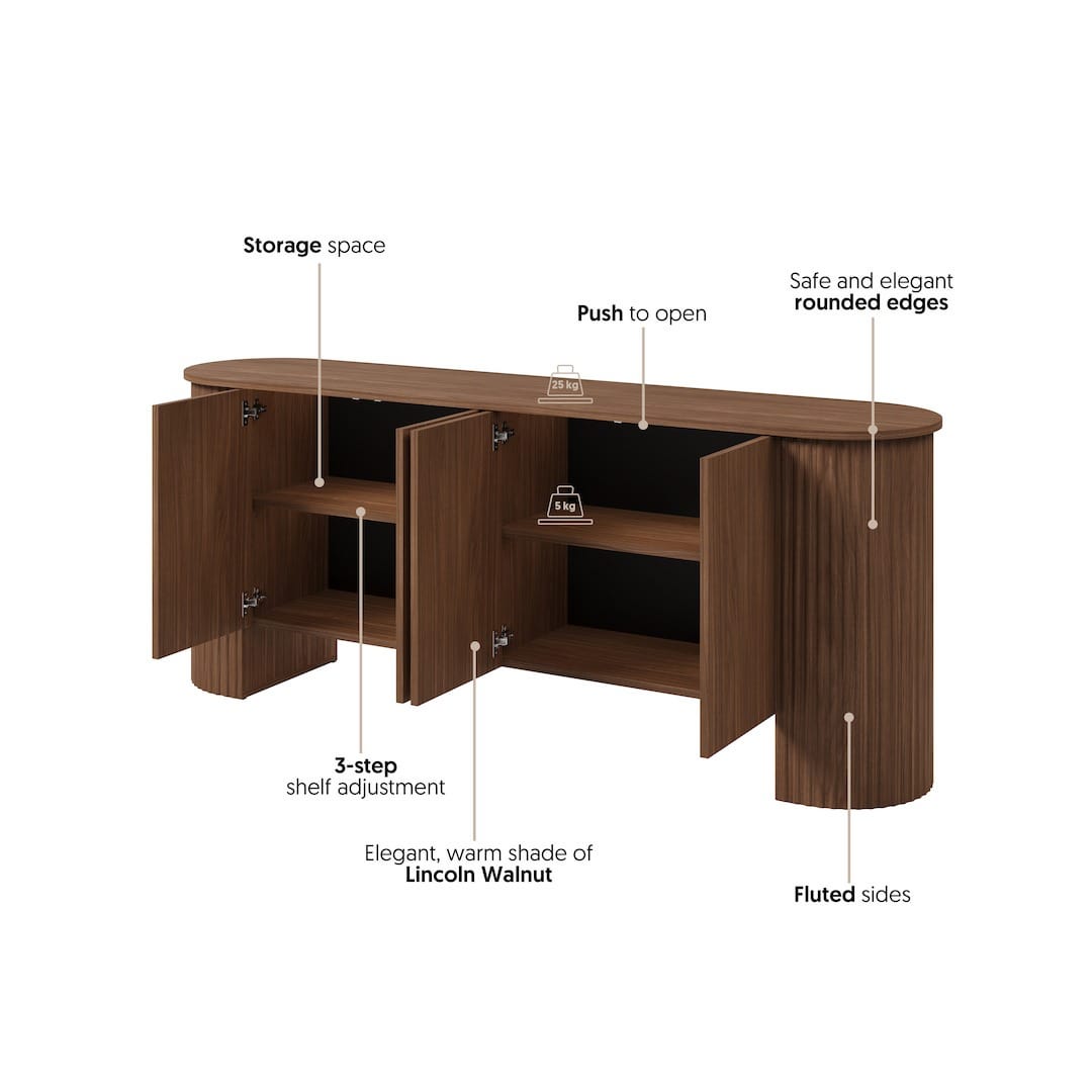 Cavo Sideboard Cabinet 200cm in Oak Walnut, image 7