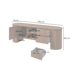 Cavo TV Cabinet 180cm in Oak Walnut, image 6
