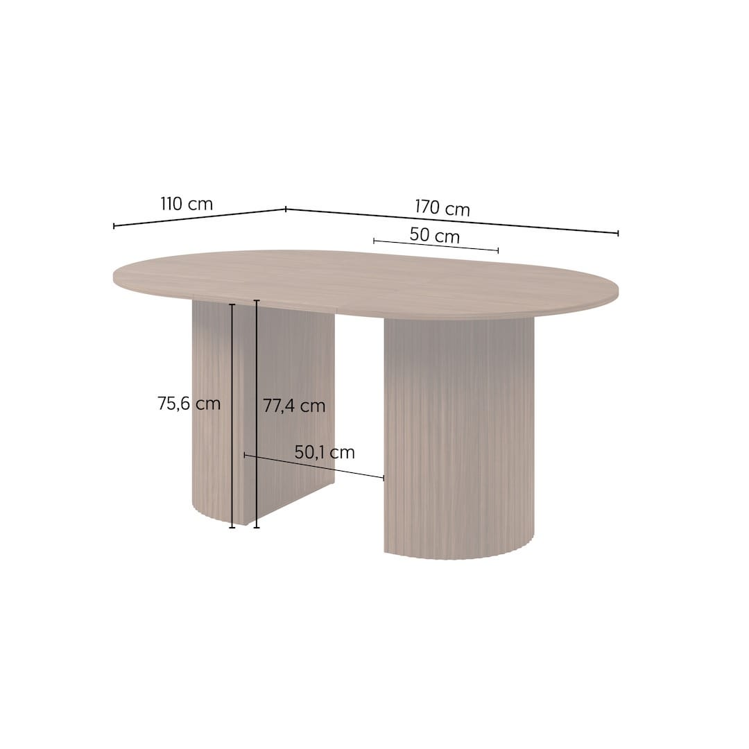 Cavo Extending Dining Table 120cm in Oak Walnut, image 6