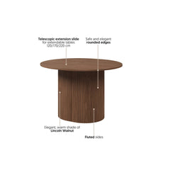 Cavo Extending Dining Table 120cm in Oak Walnut, image 4