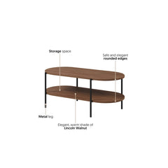 Cavo Coffee Table 110cm in Oak Walnut, image 5