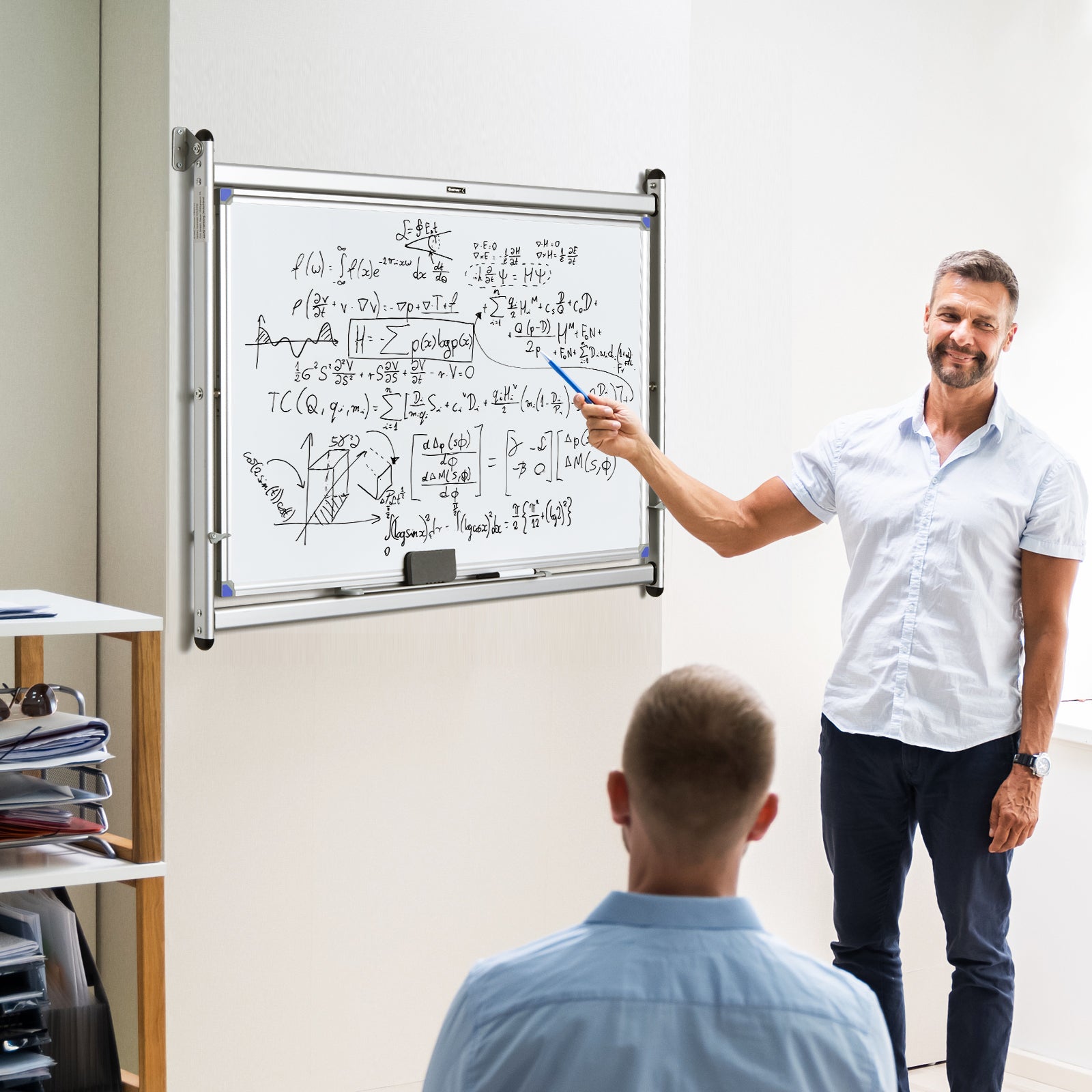 360¬∞ Rotating Double-Sided Whiteboard Blackboard with Magnets