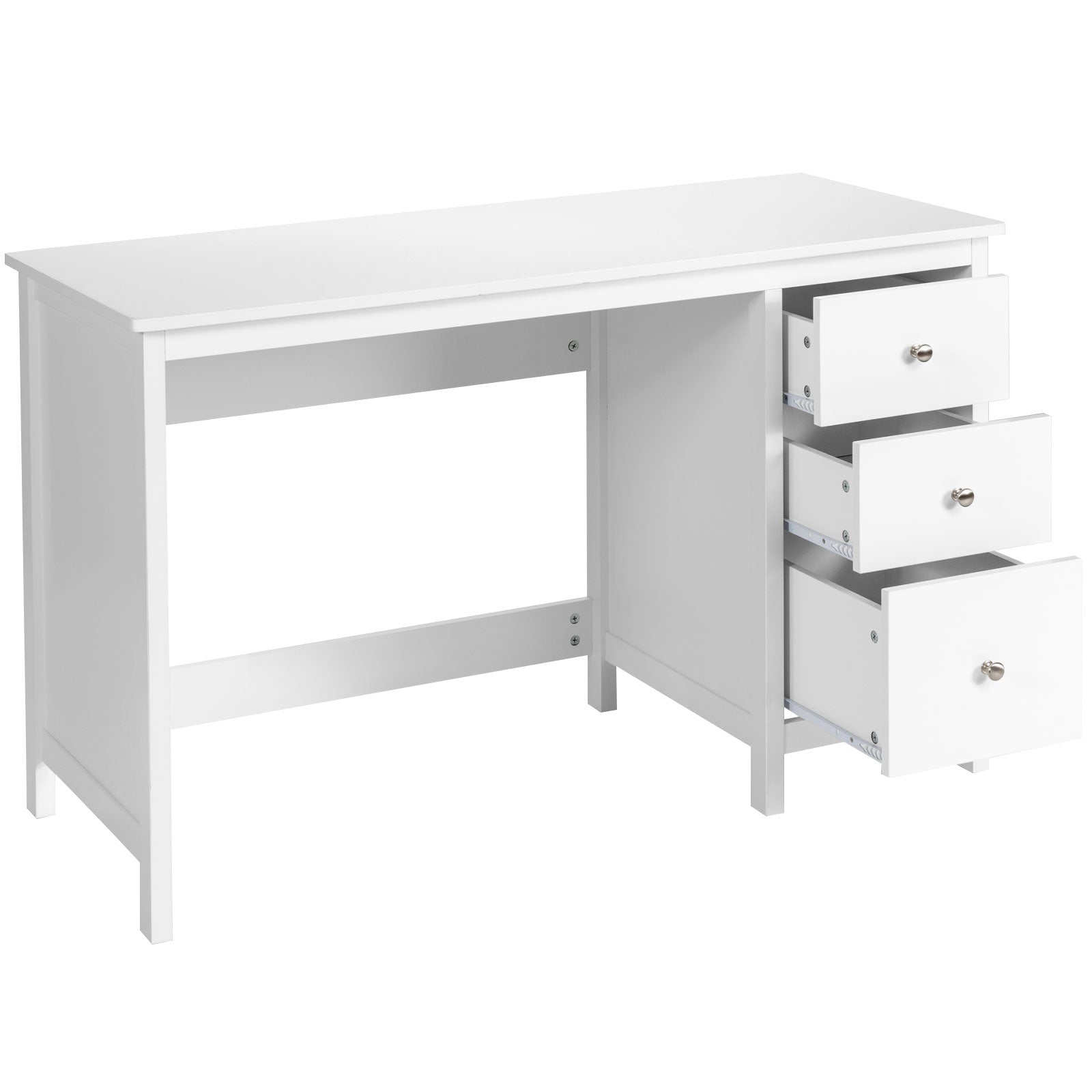 Modern Computer Desk with 3 Drawers for Home Office-White