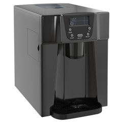 HOMCOM 3L Ice Maker Machine and Water Dispenser, 12kg in 24H, 2 Sizes 9 Ice Cubes Ready in 6-10 Mins Ice Machine, Black
