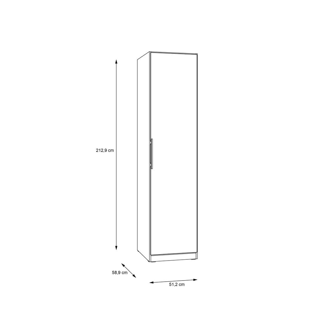 Cadixo Hinged Door Wardrobe 51cm, image 6