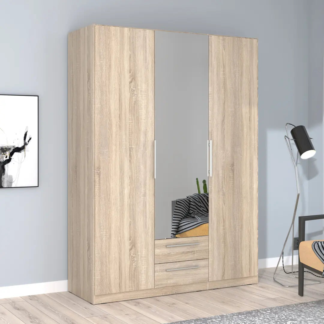 Cadixo Hinged Door Wardrobe 151cm in Oak Sonoma, image 8