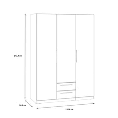 Cadixo Hinged Door Wardrobe 151cm, image 13