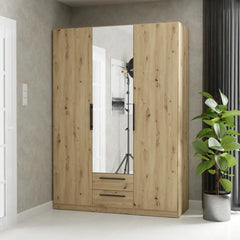 Cadixo Hinged Door Wardrobe 151cm in Oak Artisan