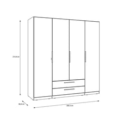 Cadixo Hinged Door Wardrobe 200cm, image 6