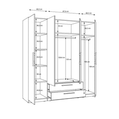 Cadixo Hinged Door Wardrobe 200cm, image 7