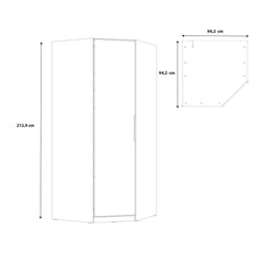 Cadixo Corner Wardrobe 94cm, image 13