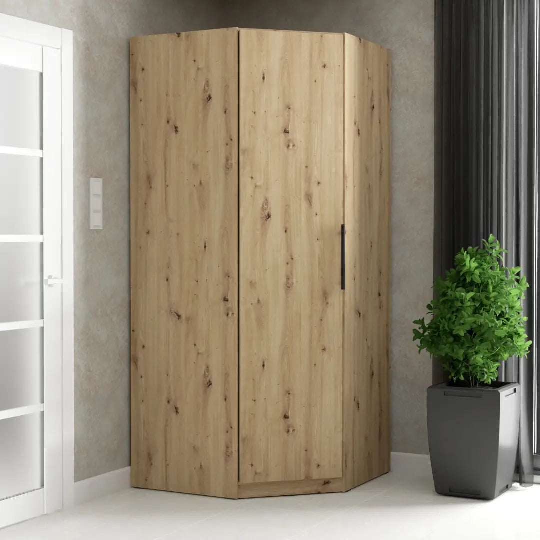 Cadixo Corner Wardrobe 94cm in Oak Artisan