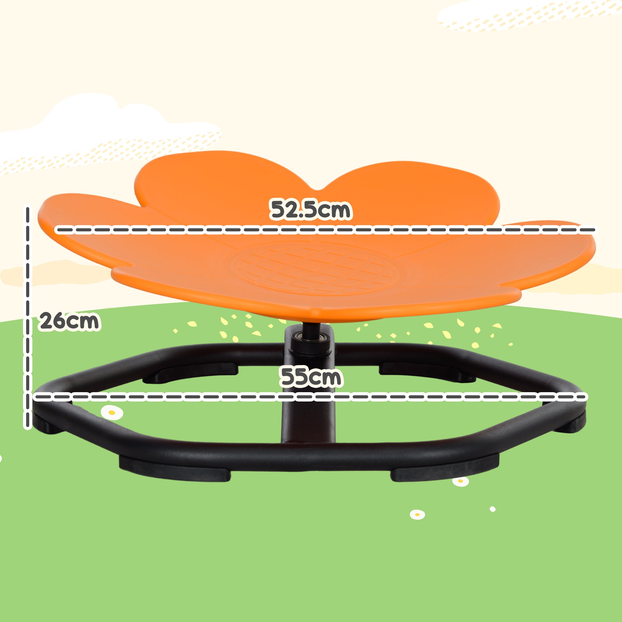 AIYAPLAY Sensory Spinning Chair for Kids, for Coordination, Balance, Orange