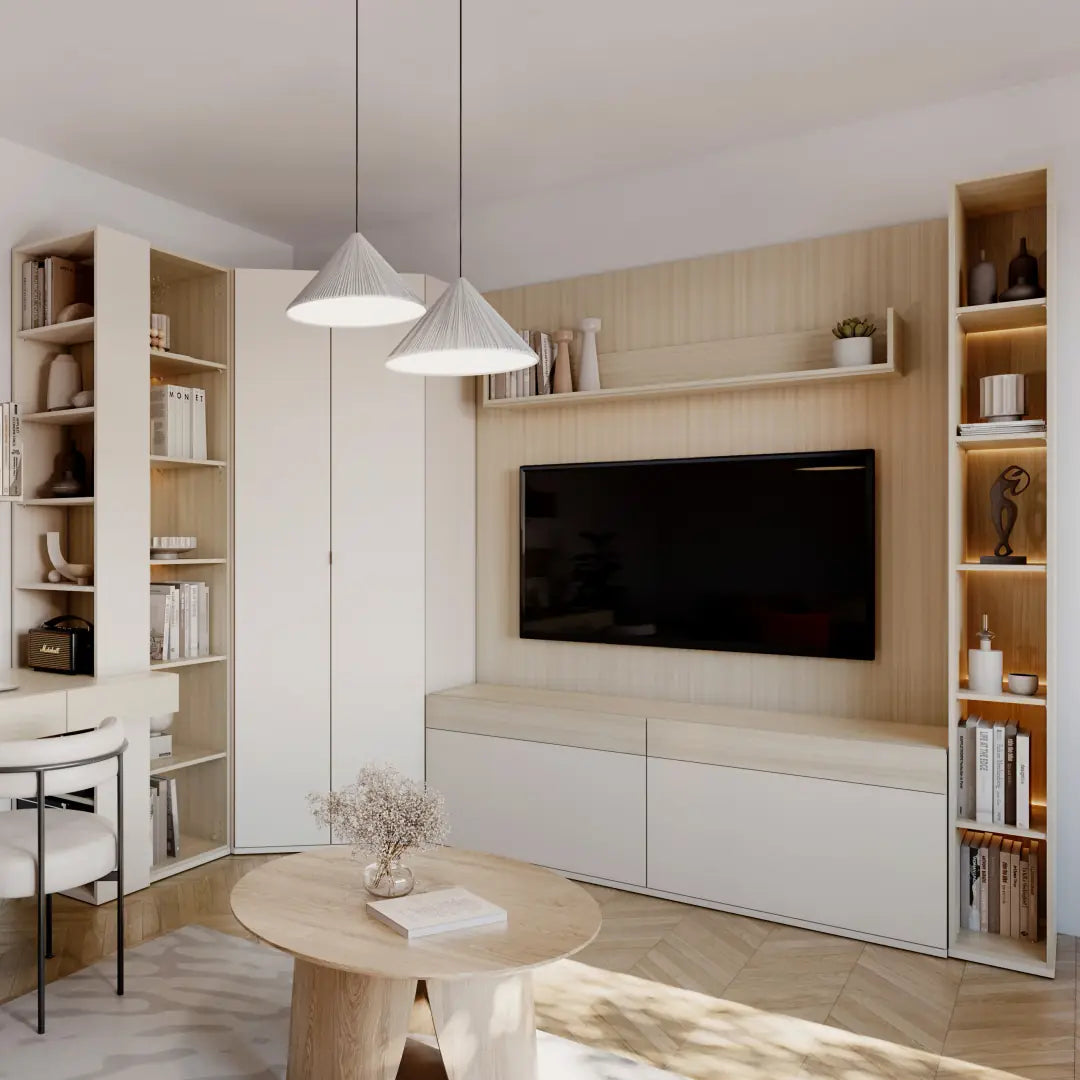 Charlie CH-21 Desk With Bookcase & Shelf 150cm