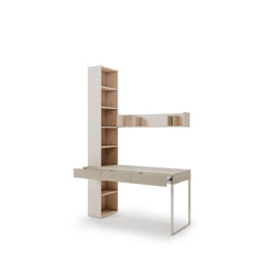 Charlie CH-28 Desk With Bookcase & Shelf 150cm in Cashmere, image 2