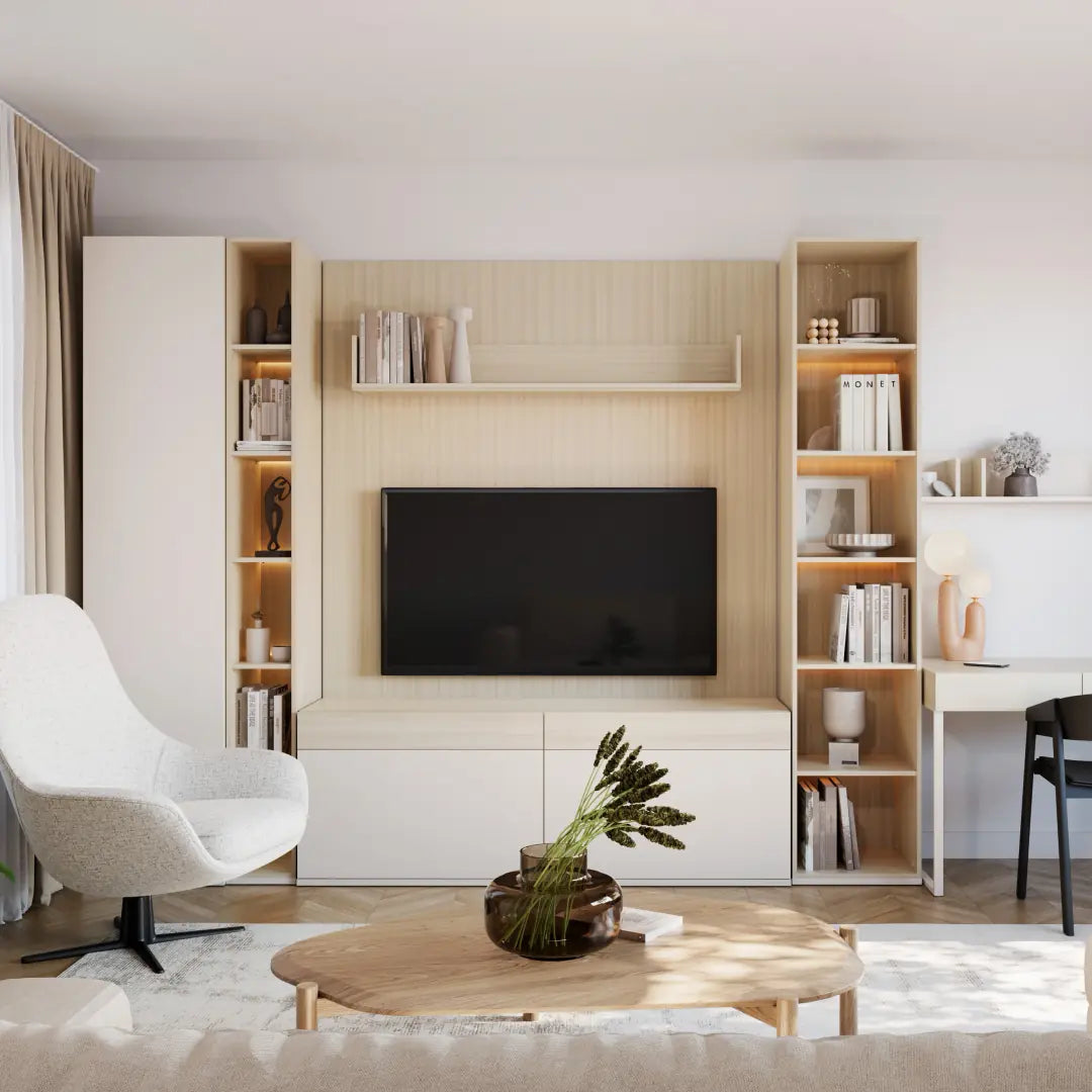Charlie CH-21 Desk With Bookcase & Shelf 150cm