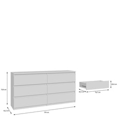 Chelsea Chest Of Drawers 154cm in White, image 6