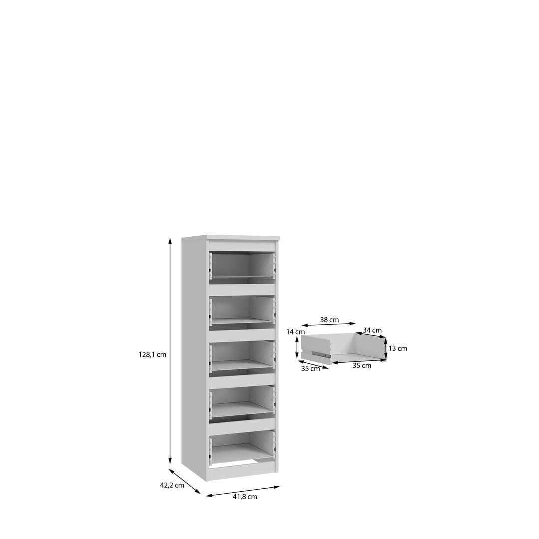 Chelsea Chest Of Drawers 42cm in White, image 7