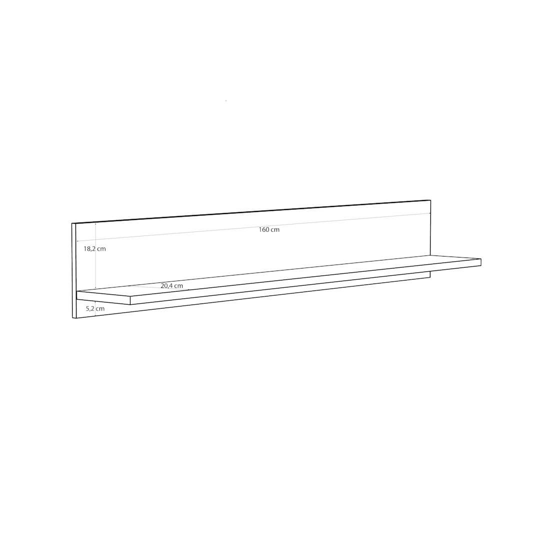 Skelbit Floating Shelf 160cm in Oak Elegant, image 5