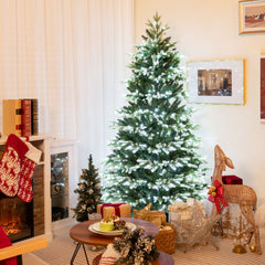 180 cm Artificial Hinged Xmas Tree with 350 LED Lights