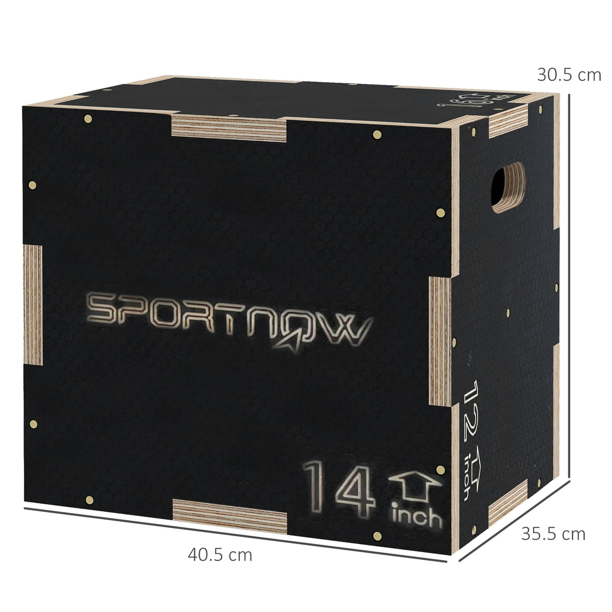 SPORTNOW Multi-Faceted Jump Box, Wooden Step Up Box, for Home, Gym, Exercise, Black - product image 3
