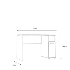 Niko Desk 110cm in Oak Artisan, image 6