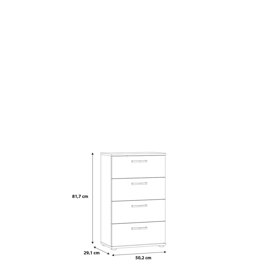 Niko Chest Of Drawers 50cm in Oak Artisan, image 6