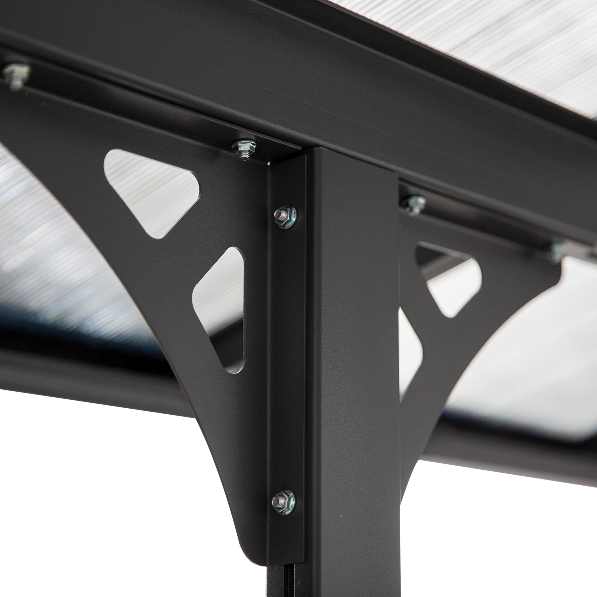 Outsunny 4.35 x 3m Outdoor Patio Gazebo Pergola, Retractable Pergola Canopy Aluminum Post & PC Roof, Grey