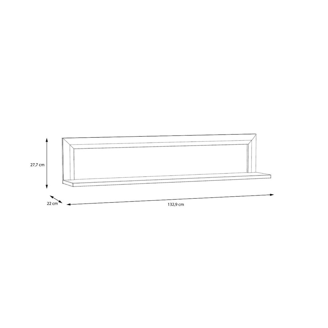 Savona Floating Shelf 133cm in Black, image 3