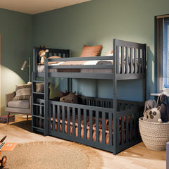 Wooden Bunk Bed Cris with Cot Bed