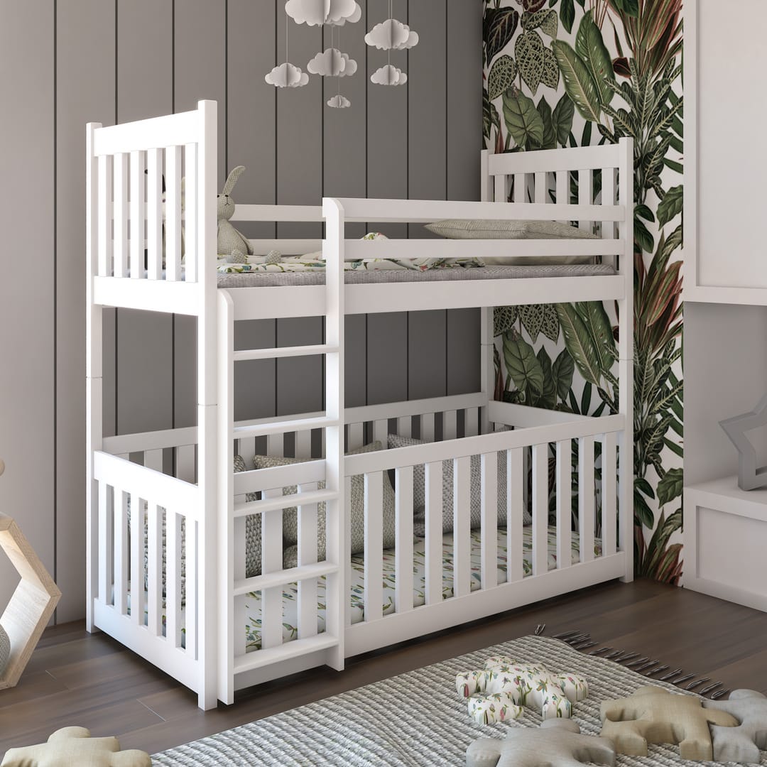 Wooden Bunk Bed Cris with Cot Bed